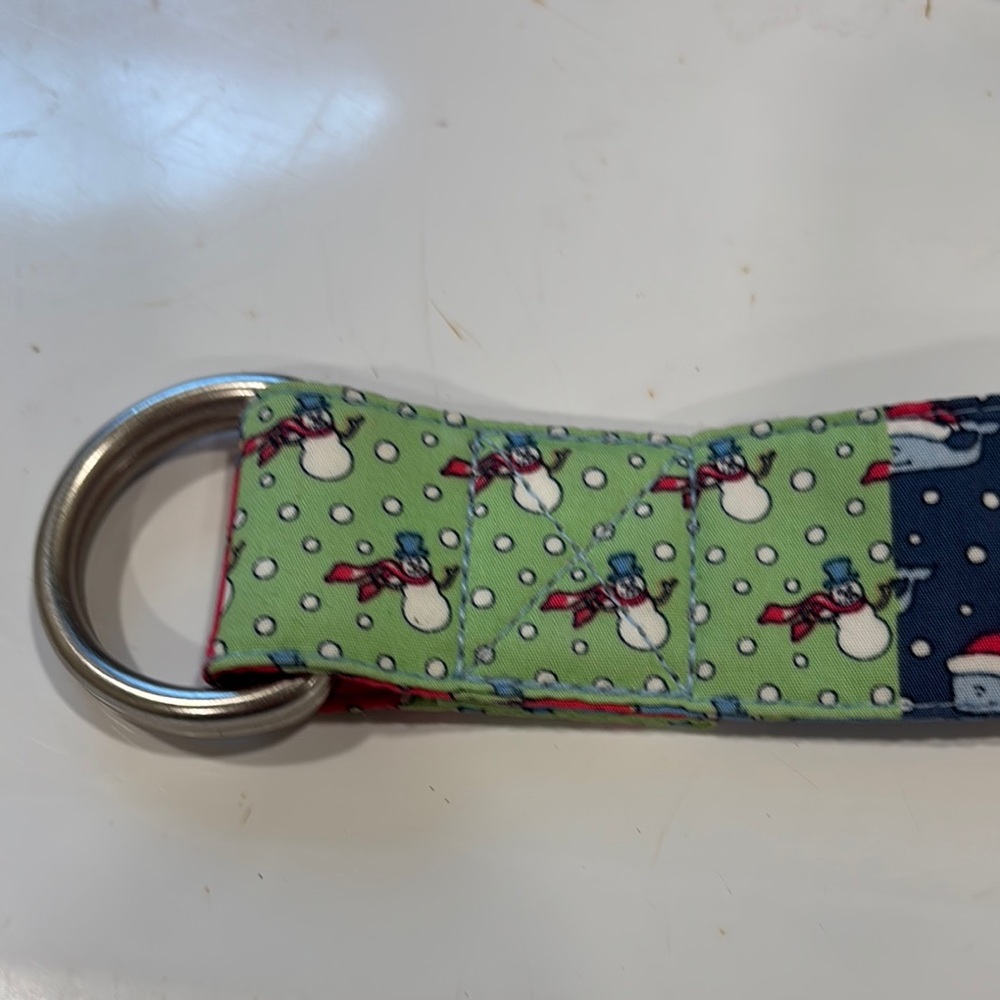 Vineyard Vines Holiday Patchwork D-Ring Belt With… - image 3